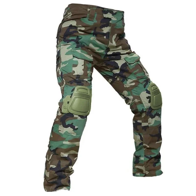 Pantalones tácticos de carga para hombre con rodilleras - Pantalones de trabajo de camuflaje militar para senderismo, acampada y entrenamiento (varios colores y tallas)_voghion.com