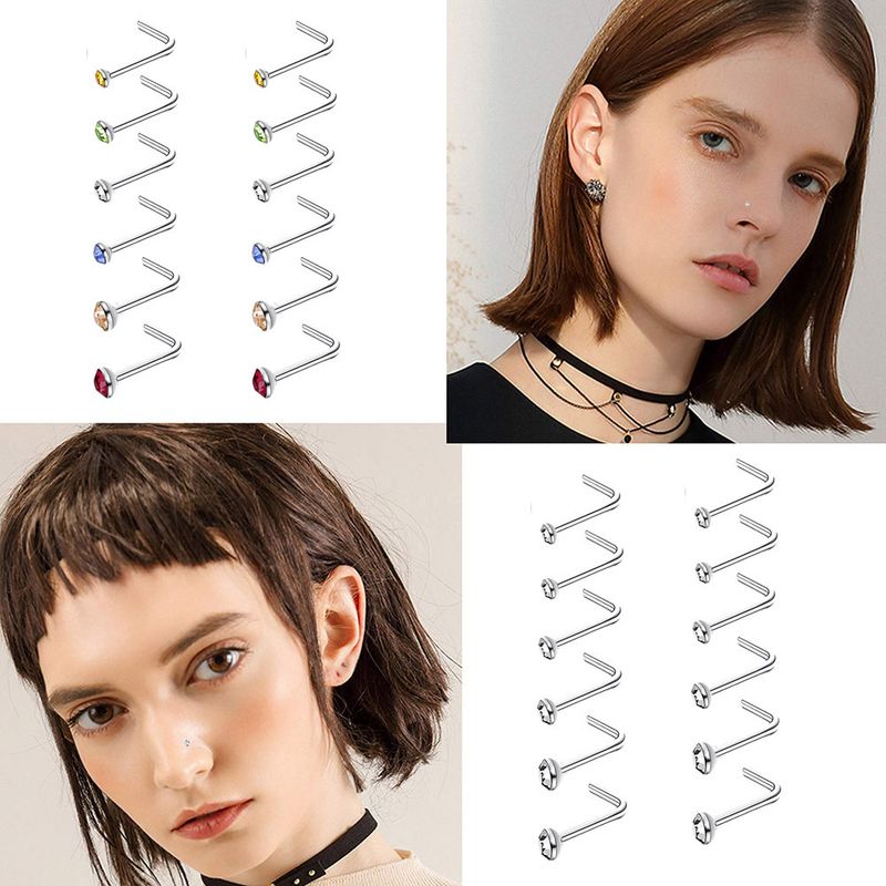 60 cajas de piercings nasales de acero inoxidable en forma de L de 1,5/2,0/2,5 mm con varilla curva y tachuelas de diamantes_voghion.com