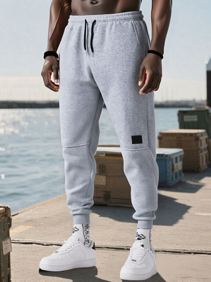 Slim-Fit Fleece-Jogginghose für Herren – Thermo-Jogginghose im Winter mit schmaler Passform und Kordelzug für Fitnessstudio und Freizeit (4 Farben, XS-XXL)_voghion.com