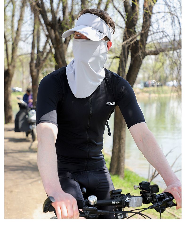 Herren-Schirmmütze für den Sommersport – leicht und atmungsaktiv mit Nackenschutz aus Eisseide zum Radfahren, Laufen und Wandern_voghion.com