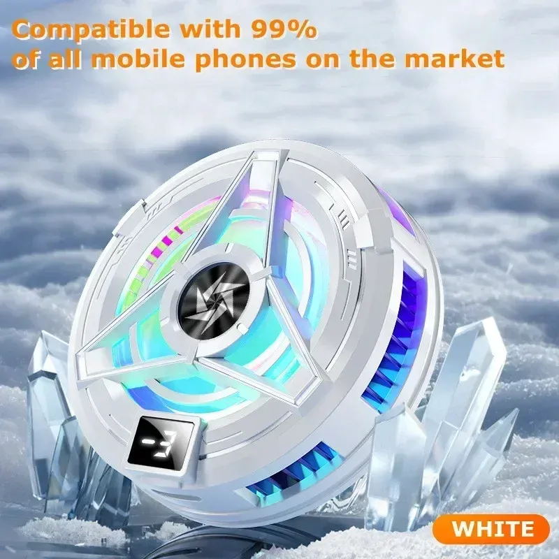 17 Magnetic Display Phones Back-Clip 2 In 1 Game Cooler Semiconductor Fast Cooling Fan For IOS Android Phone_voghion.com