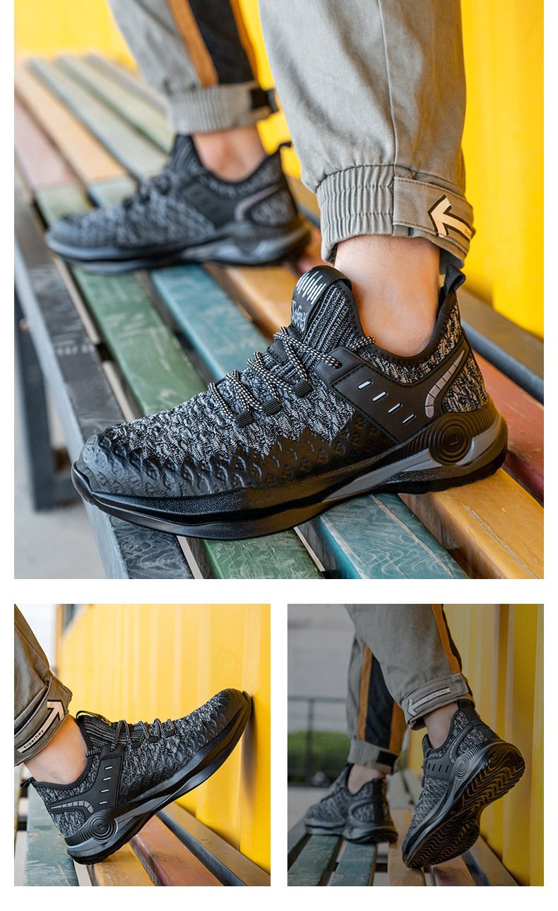 Scarpe antinfortunistiche leggere da uomo, con puntale in acciaio anti-urto e anti-pugnalata, da lavoro e di sicurezza per uomo_voghion.com