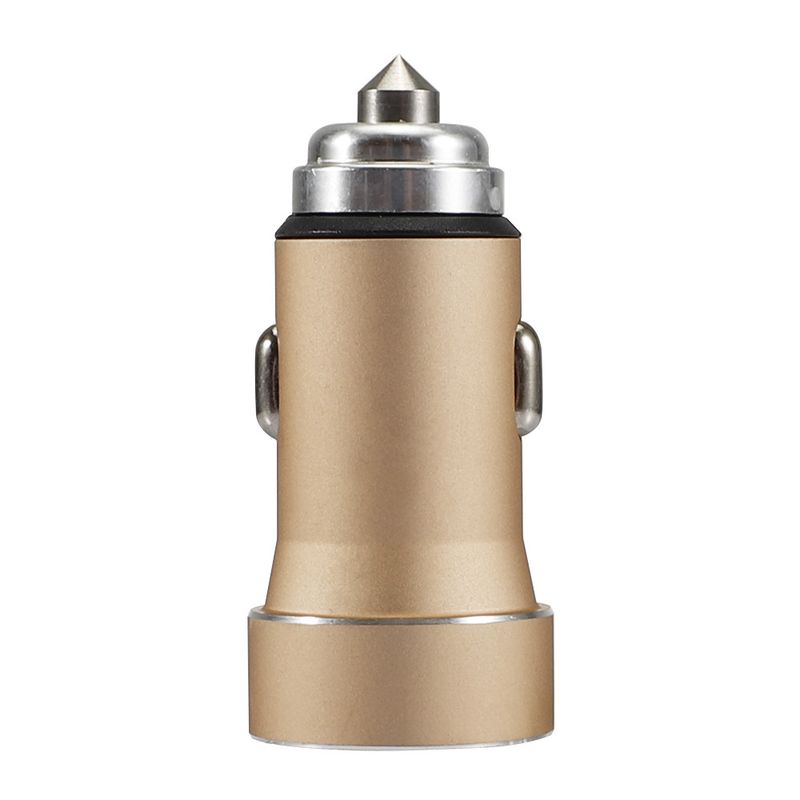 Music Festival Mini Aluminiumlegierung 2,4A Metall mit Dual USB Zigarettenanzünder Autoladegerät_voghion.com