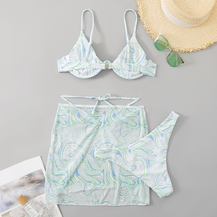 Bikini trois points maillots de bain maille trois pièces Bikini 2022 Sexy Split maillots de bain_voghion.com