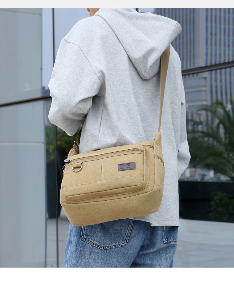 Men's Outdoor Large Capacity Shoulder Canvas Bag_voghion.com