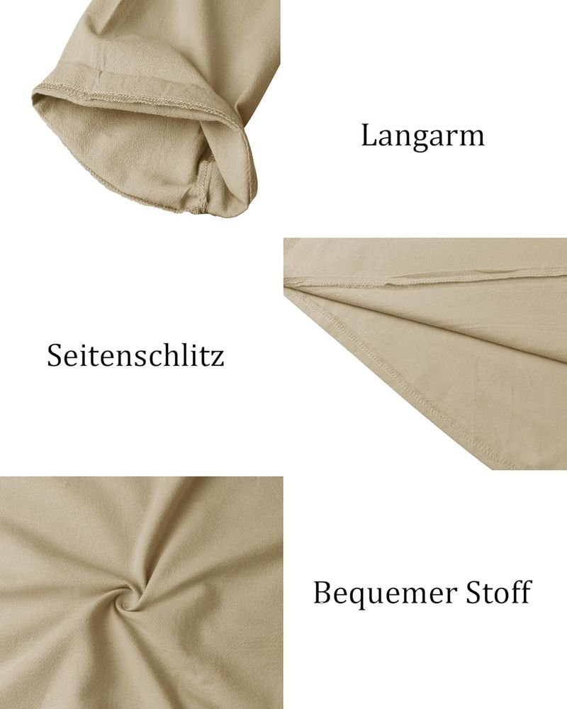 2025 Heren Moslim Gewaad Hals Lange Mouw Kaftan Knoop Hoge Thobe M-3XL_voghion.com