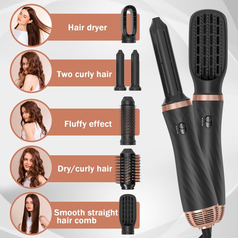 6 in 1 asciugacapelli pettine caldo set professionale ferro arricciacapelli strumento per lo styling arricciacapelli e lisciante spazzola riscaldante_voghion.com