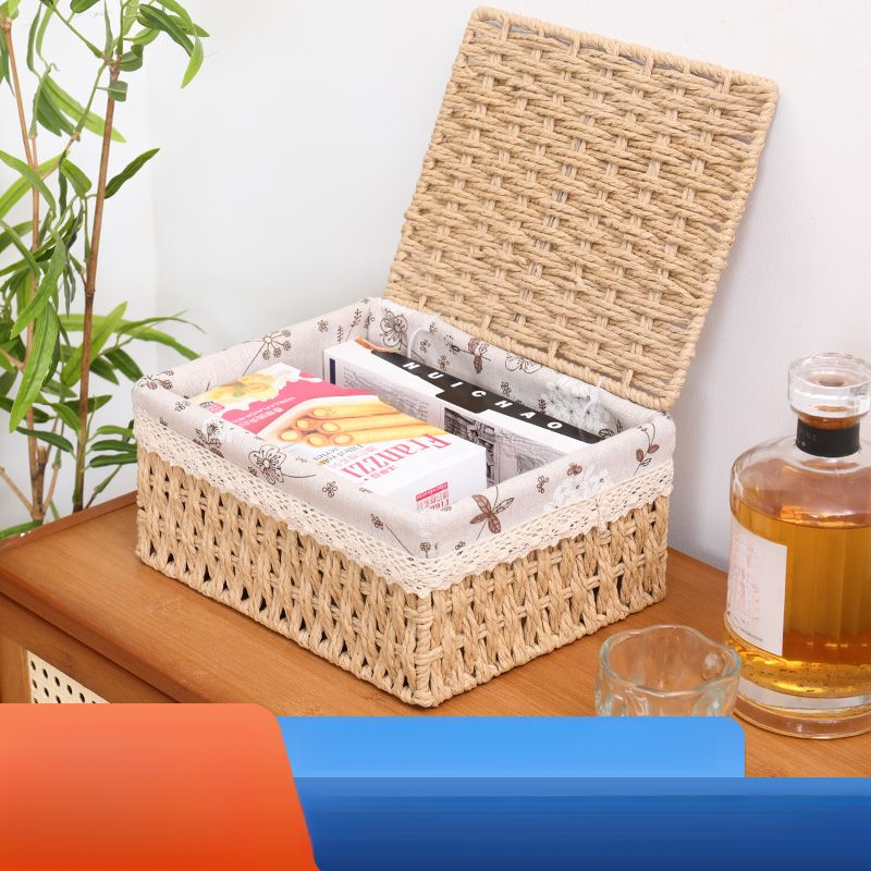 Storage Box, Desktop Cosmetics, Snacks, Miscellaneous Items, Coffee Table, Toys, Keys, Woven Storage, Living Room_voghion.com