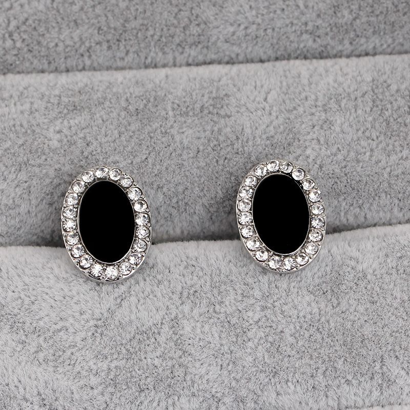 fashion geometric round men's French shirt alloy cufflinks_voghion.com
