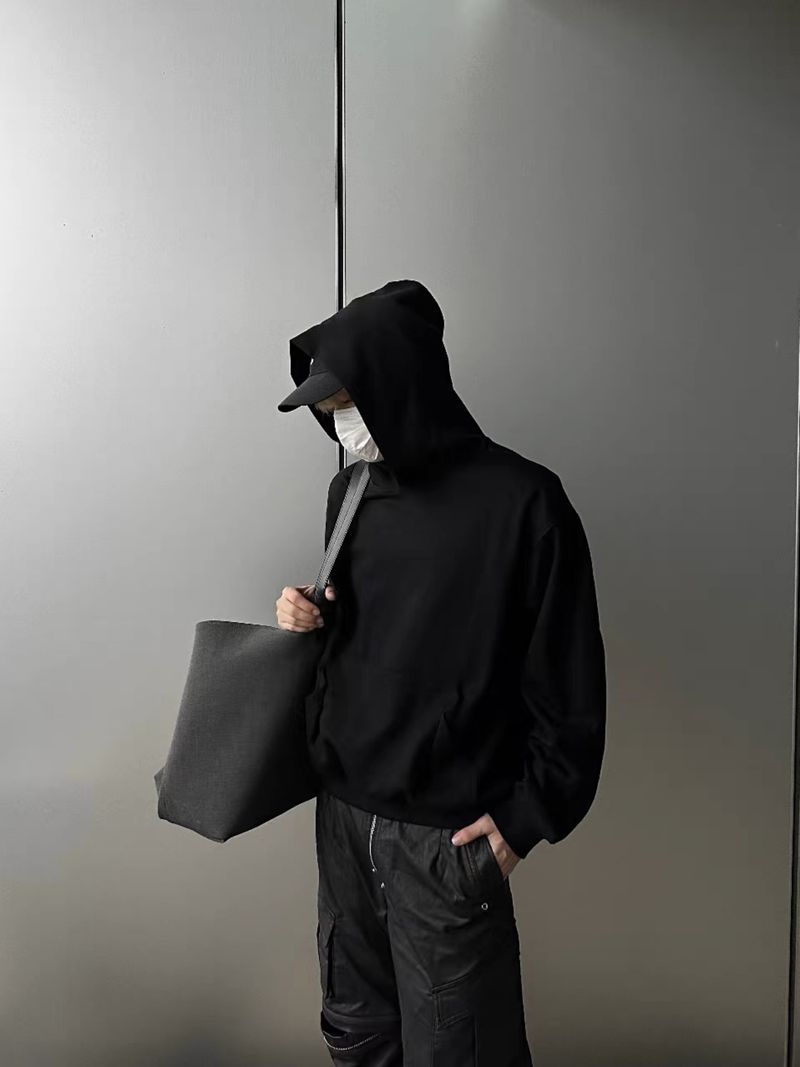 Herrenbekleidung Unisex Casual Kapuzenpullover - Kurzärmlige Reißverschlussjacke mit entspannter Passform in Unifarben (Grau, Schwarz, Beige) für Männer und Frauen_voghion.com