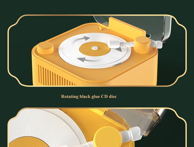 Přenosný retro reproduktor s CD, Bluetooth soundbar, Hifi, MP3 přehrávač, podpora TF karty, U disk, AUX_voghion.com
