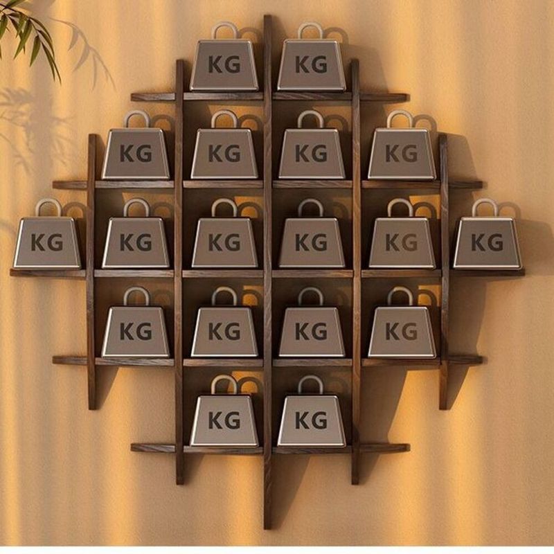 Solid Wood Storage Rack For Living Room, Cup Teapot And Tea Set Rack, Wall-Mounted Chinese Style Multi-Treasure Cabinet_voghion.com