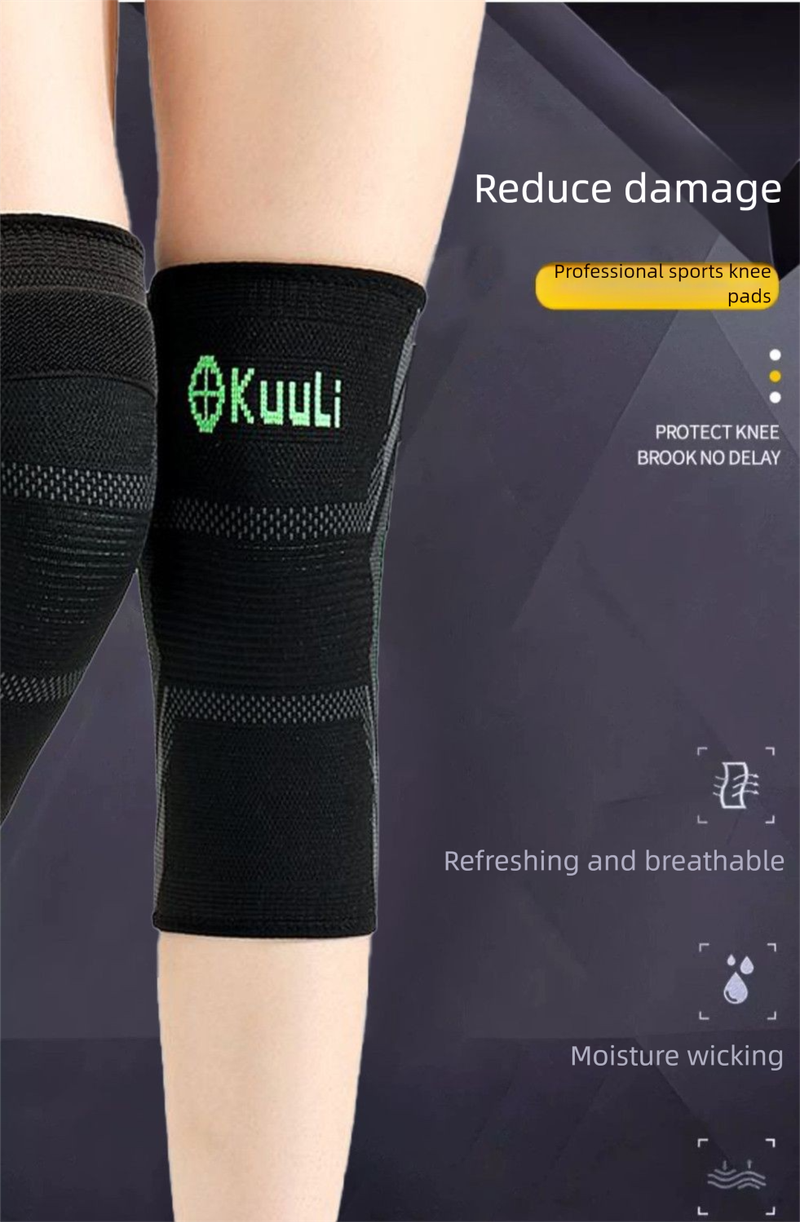 Professionele sportkniebeschermers elastisch ademend anti-schade glijden basketbal voetbal klimmen fitness_voghion.com