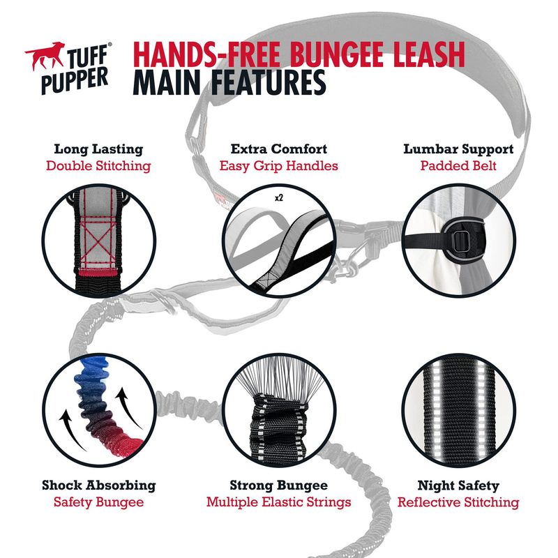 Zweiteiliges Set Hüfttasche Laufen Anti-Pull Hundeleine Haustierbedarf Anpassbare Tags_voghion.com