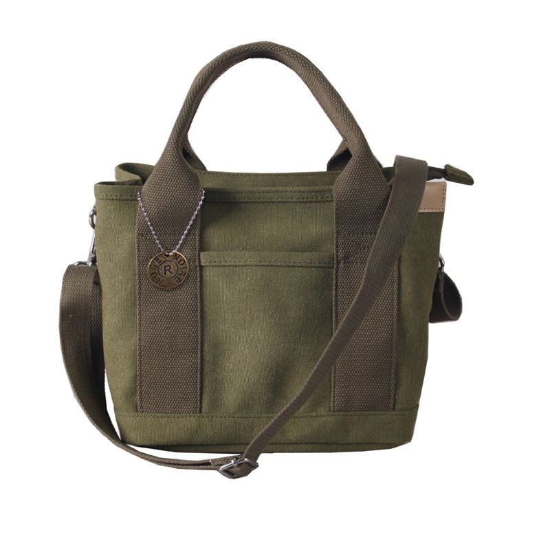 Zipper Shoulder Japanese Rakuten High-end Lunch Handheld 16 An Layer Canvas Women's Bag_voghion.com