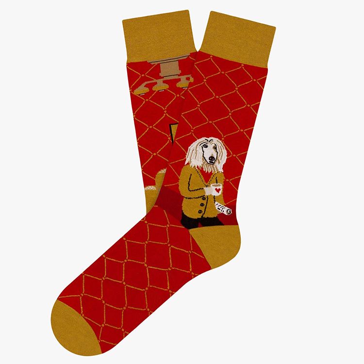 Calzini da skateboard alla moda a metà polpaccio, in cotone jacquard alla moda, con motivo a cane dei cartoni animati, 2025d_voghion.com