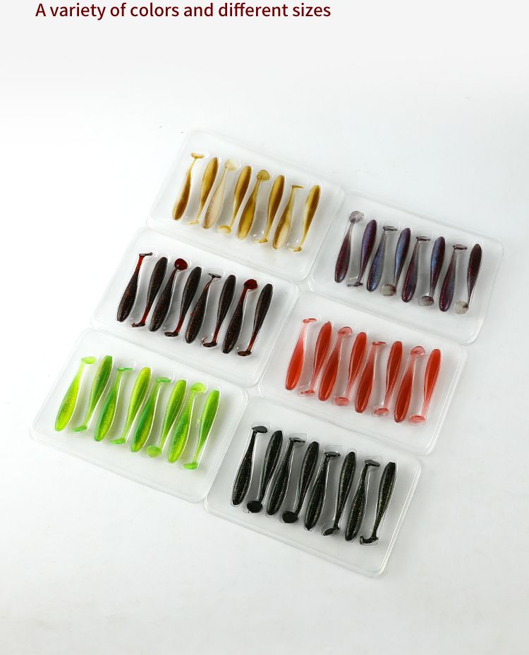 BEARKING Bass Fisherman Fishy Smell Fish Lure Saltwater T-tail Soft Worm Lead Head Hook Bait_voghion.com