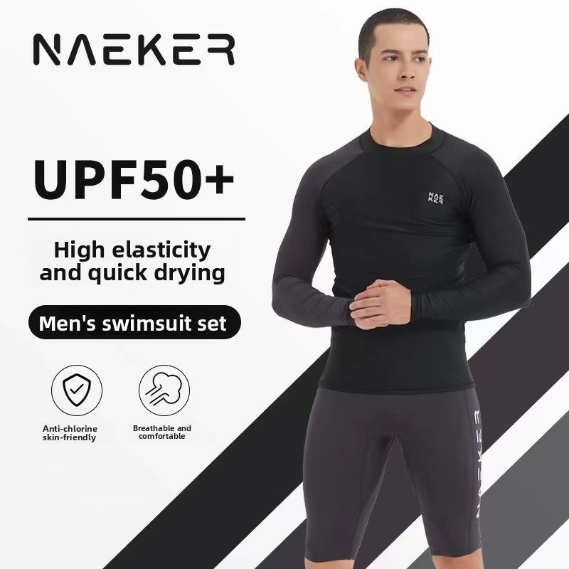 2024 Yeni Erkek Dalış Hızlı Kuruyan Spor Denizanası Uzun Kollu Güneş Korumalı Sörf Takımı Özelleştirilebilir Mayo_voghion.com