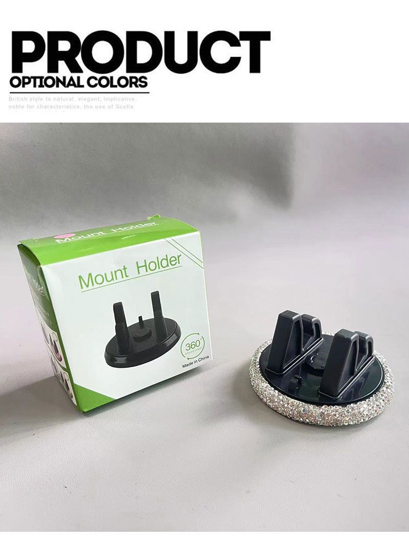 Mit Diamanten besetzter Telefonhalter für süße Frauen, horizontale und vertikale Bildschirme, Mittelkonsole, Unterstützung für Autonavigation_voghion.com