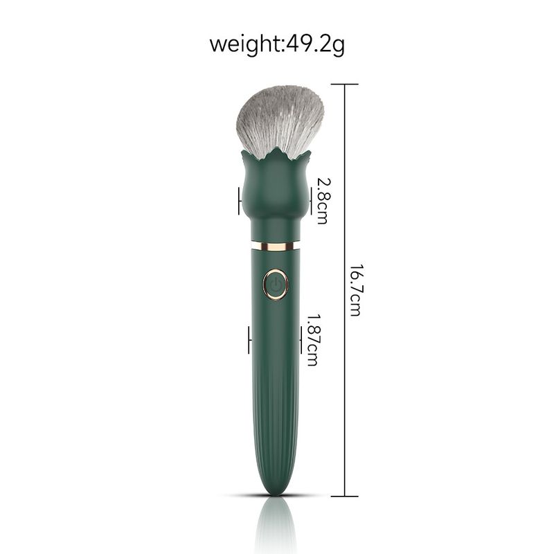 Brosse de maquillage vibrante à 10 fréquences, vibromasseur pour masturbation féminine, pratique à transporter dans un sac_voghion.com