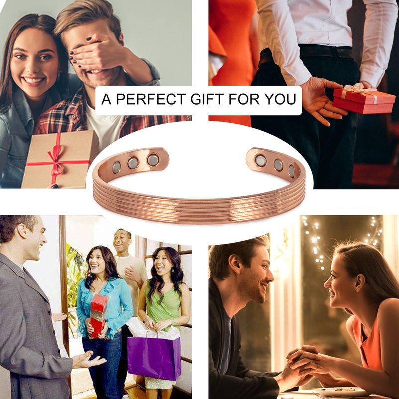 Bracelet Meathly Pure, manchette magnétique réglable, aimants puissants, cuivre massif, énergie de santé, bijoux redimensionnables pour hommes_voghion.com