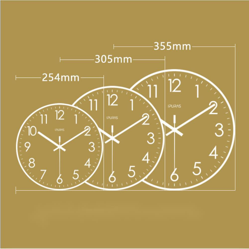 Yipula 7037 Wohnzimmer Home Silent Creative Quartz Schlafzimmer Dekorative Wanduhr_voghion.com