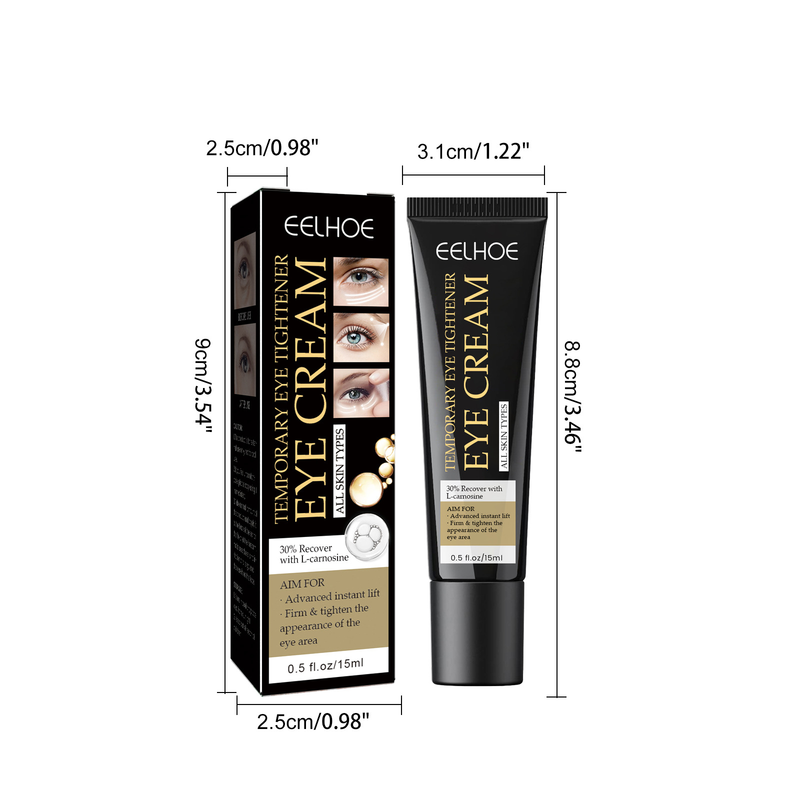 EELHOE krema za takojšnjo učvrstitev lajša gube, črne kolobarje, podočnjake, vlaži in učvrsti kožo okoli oči_voghion.com