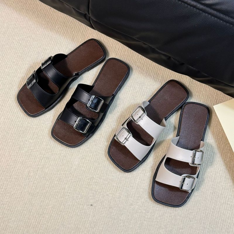 Slippers voor dames om in de zomer te dragen, nieuwe Koreaanse versie van de Franse strandslippers met platte zool en zachte Haken-sandalen in feeënstijl_voghion.com