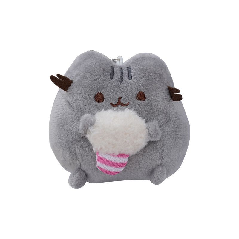 Grey Adorable Cat Plush Toy Biscuit Donut Soft Stuffed Animal For Adults Kids And_voghion.com