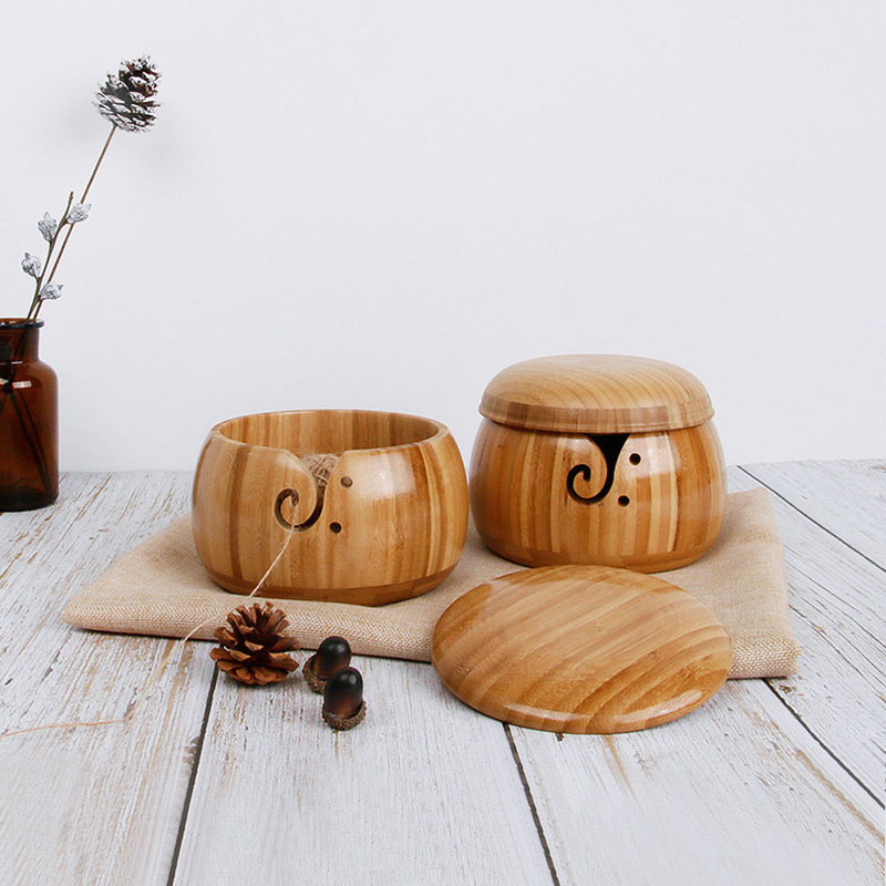 Accesorii de cusut bol din lână bol rezistent la praf bol de depozitare din lână de bambus_voghion.com