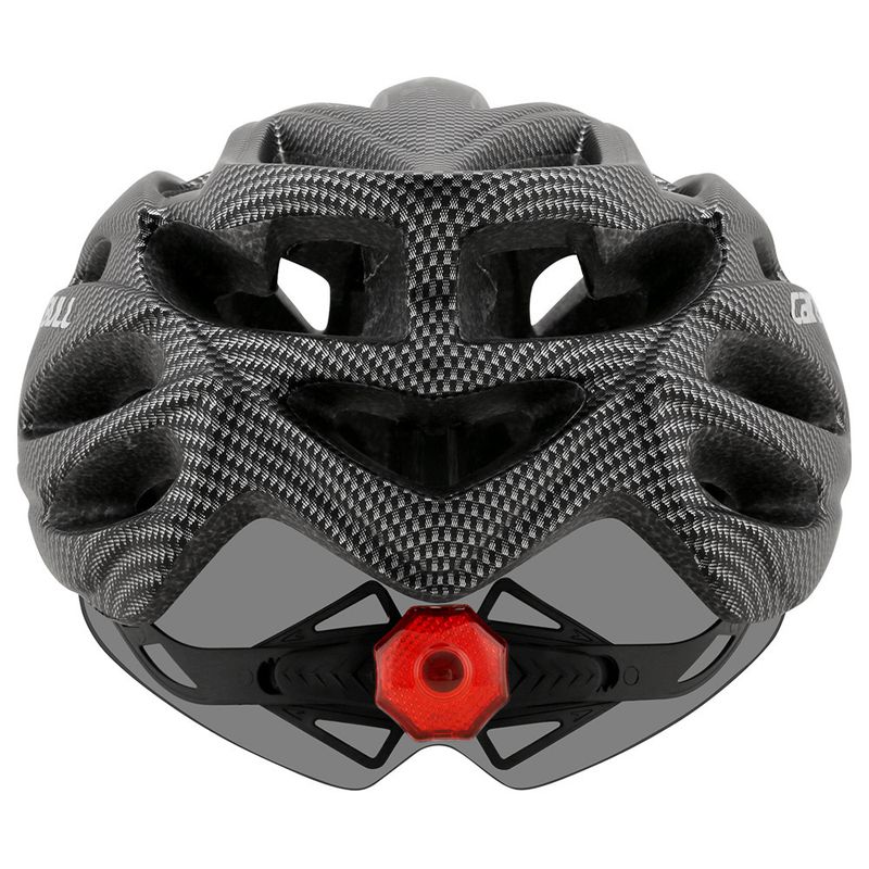 Road Mountain Bike Riding Helmet With Lens And Brim Taillights_voghion.com