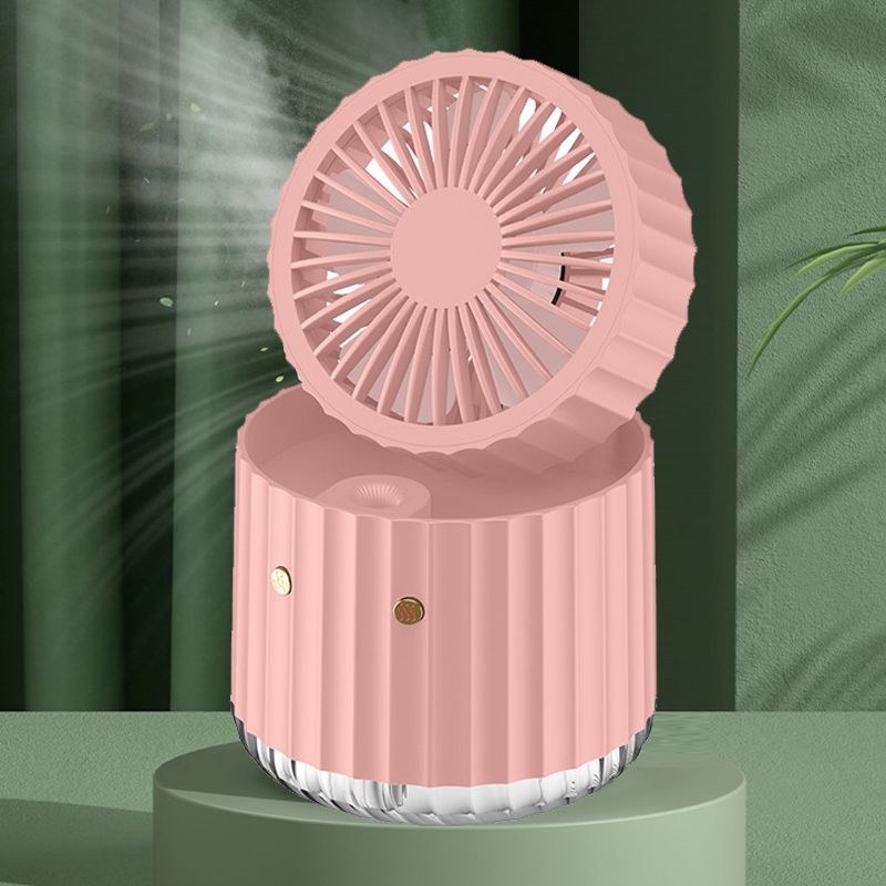 PW01 Mini ventola di raffreddamento ad acqua USB Desktop Turbo LED Raffreddatore d'aria umidificante spray (rosa)_voghion.com