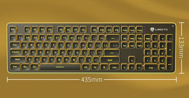 Langtu Wired Wireless Silent Keyboard High Aesthetic Mechanical Feel Backlit Tablet Laptop For Women Office_voghion.com