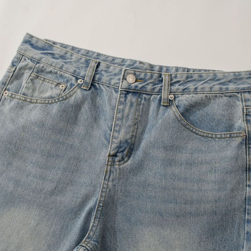 Moške kavbojke American Cleanfit Blue Tassel 507 Vintage Washed Distressed Trousers_voghion.com