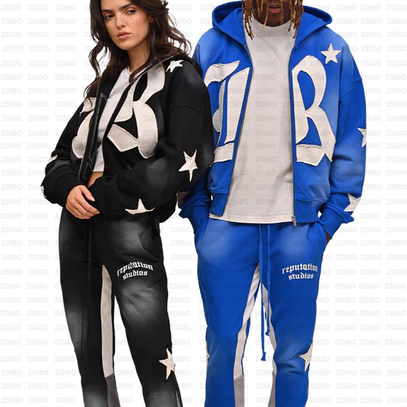 Moletom vintage Y2K, moda americana, jaqueta com zíper estilo gótico, moletom com capuz de tecido com remendo de estrela_voghion.com