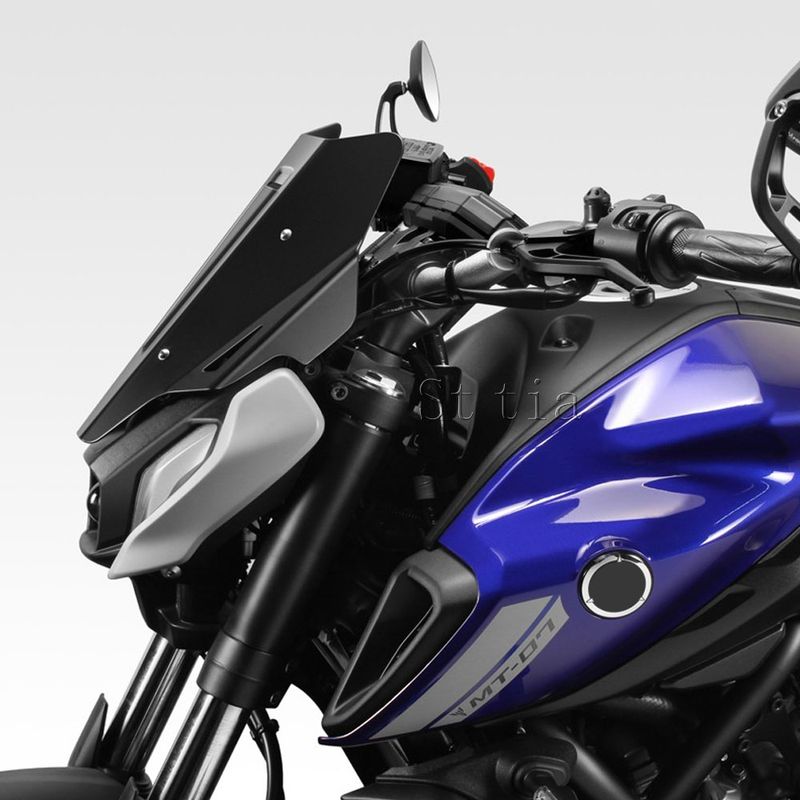For FZ07 MT07 MT-07 FZ 07 2021-2024 Motorcycle Windshield Windscreen Kit Deflector Fairing Cover Wind Screen Accessories_voghion.com