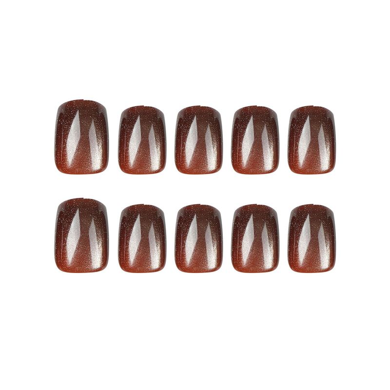 Wearing hazelnut brown cat eye enhancement, wearable patches, enhancement products, press on nail_voghion.com