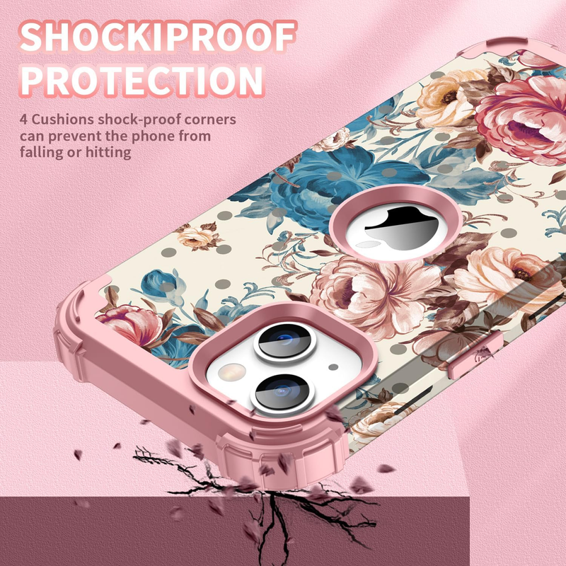 BQQFG-Telefonhülle mit dreilagigem, robustem, stoßdämpfendem Hartplastik-Stoßfänger und weichem Silikon-Fallschutz_voghion.com