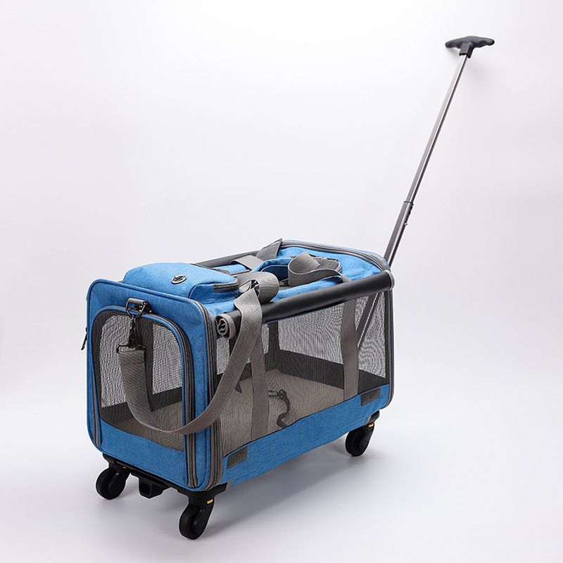 2022 New Cat And Portable Pet Trolley Case Breathable Foldable Dog Bag Large Capacity Handbag_voghion.com