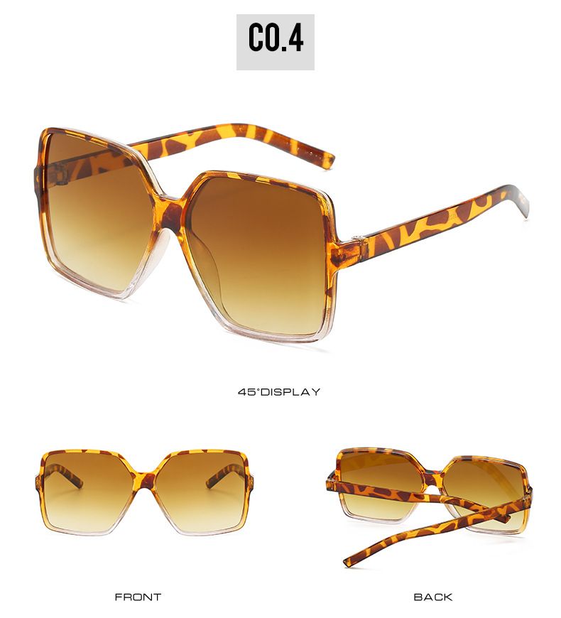 Neu eingetroffen Fashion Oversize Sonnenbrille Gradient Kunststoff Marke Designer Weibliche Sonne Uv400 Brille Frauen Übergroße Polarisierte_voghion.com