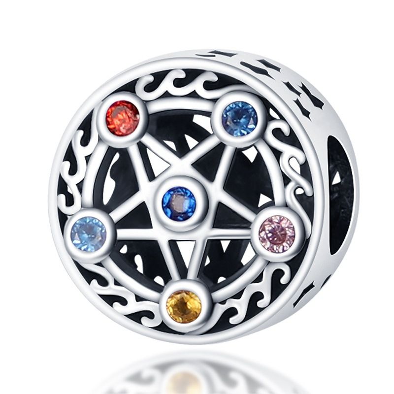 Braccialetto fai da te di lusso con perline a sei stelle in argento placcato in rame, per donna, regalo di compleanno per San Valentino_voghion.com