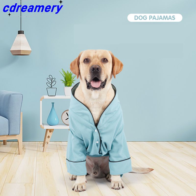 Hundbadrock Moderiktig hundpyjamas Absorberande handduk för liten medelstor hundbadrock Nattlinne Hundkläder Snabbtorkande tillbehör_voghion.com