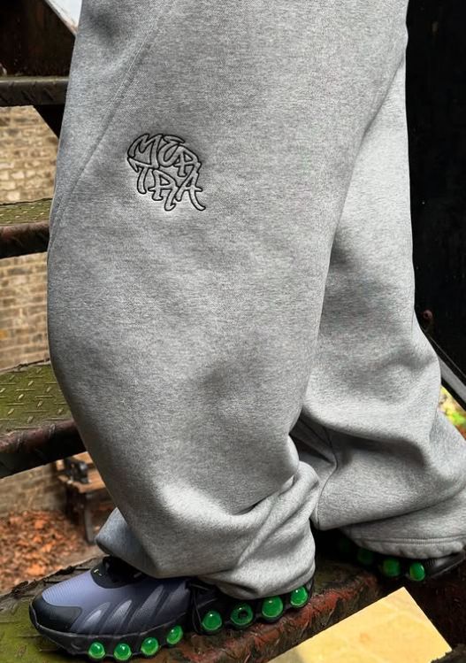 European And American Cross Border Retro All Match Loose Unisex High Street Hip Hop Splicing Embroidered Sweatpants Men's Pants Foreign Trade_voghion.com