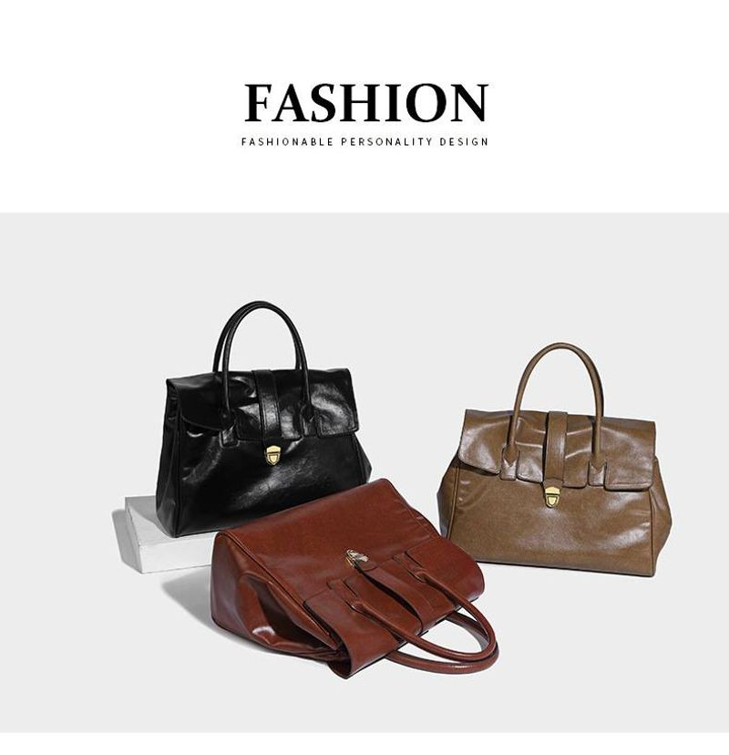 Damen 2024 Neue trendige Luxus-Einkaufstasche mit großem Fassungsvermögen, lässige Retro-Handtasche für offizielle_voghion.com