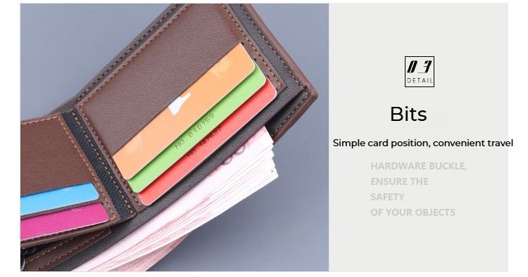Men's Short Wallet Card Holder Integrated Short Wallet Men's Card Holder With Zipper Short Wallet Men's Wallet Men's Coin Purse_voghion.com