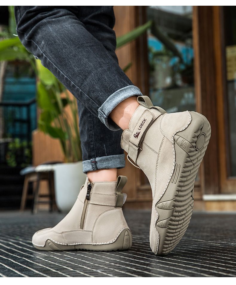 Stivali Martin da uomo in stile retrò, in pelle, di grandi dimensioni, alti, resistenti all'usura, scarpe casual da esterno_voghion.com