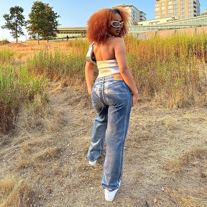 Vestito da festa beige in denim, aderente, largo, corto, con perline, a V, lungo, mini, autunno, con bottoni, cerniera, comodo e traspirante._voghion.com