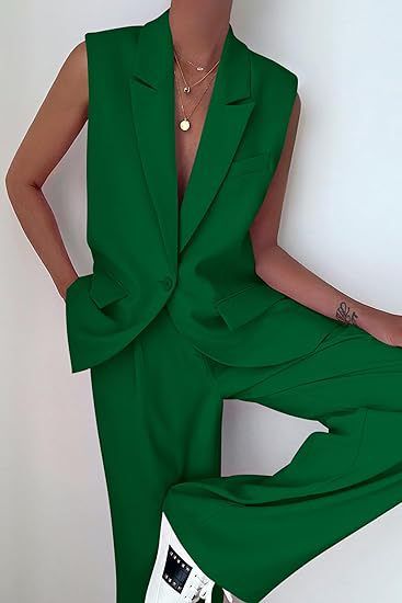 Damenbekleidung Weste Anzug Anzugjacke Hose_voghion.com