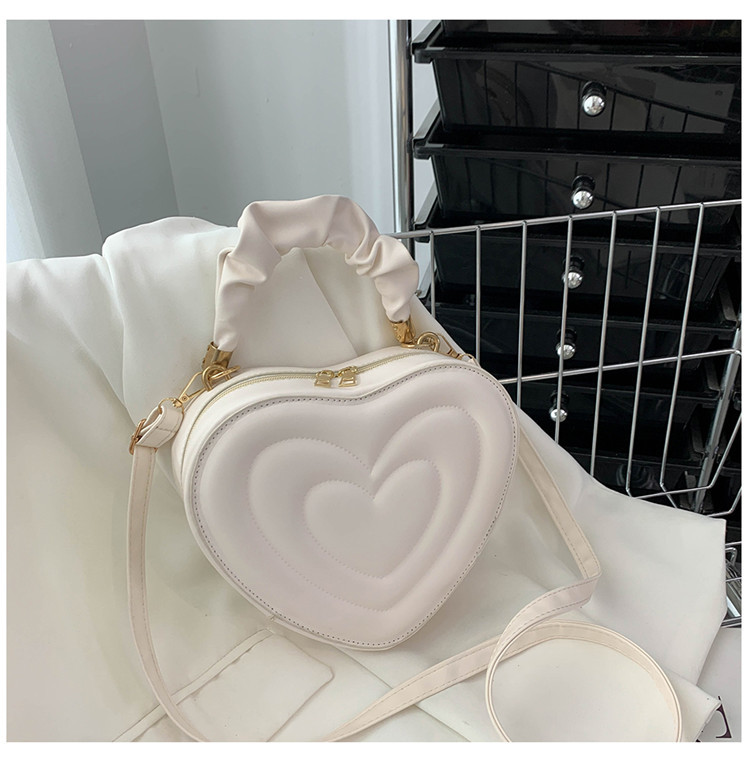 Borse a tracolla firmate a forma di cuore a forma di cuore di amore alla moda Borse a tracolla firmate per donna Borsa con manico superiore in pelle PU solida_voghion.com