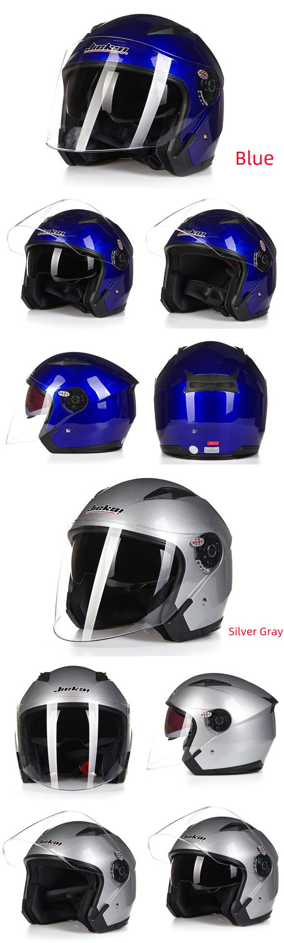 Four Seasons Universal-Doppellinsen-Motorradhelm 3/4 Halbhelm Motorradhelm für Elektrofahrzeuge_voghion.com